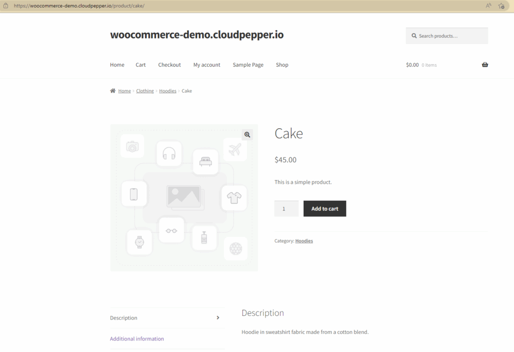 WooCommerce product page WooCommerce product page